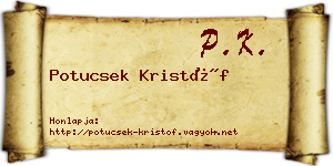 Potucsek Kristóf névjegykártya