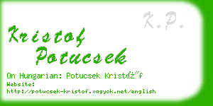 kristof potucsek business card